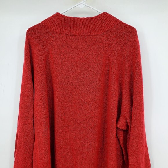 Talbots Plus Red Long Sleeved Women's Tunic Button Neck Sweater 3X - Picture 8 of 10